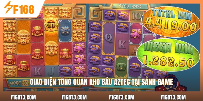Giao diện tổng quan kho báu aztec tại sảnh game